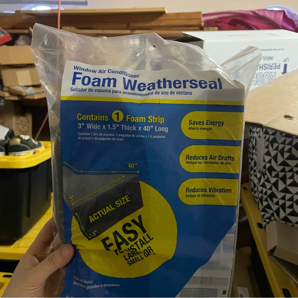 window air conditioner foam weatherseal (set of 3)